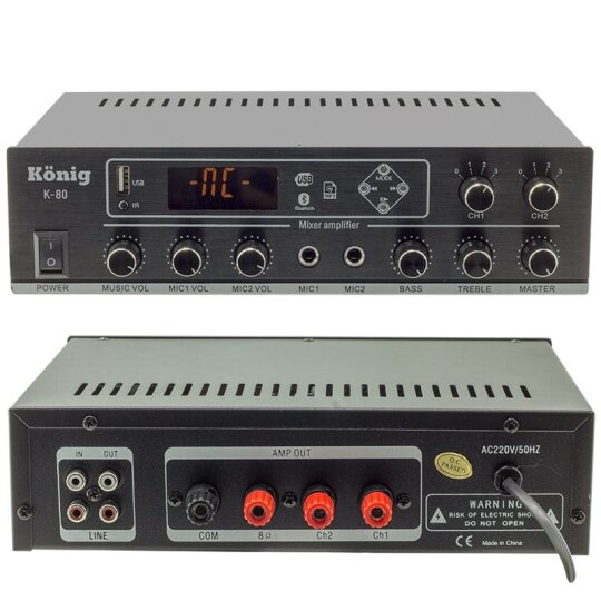 KÖNİG K-80 2 Bölgeli 80 Watt Amfi